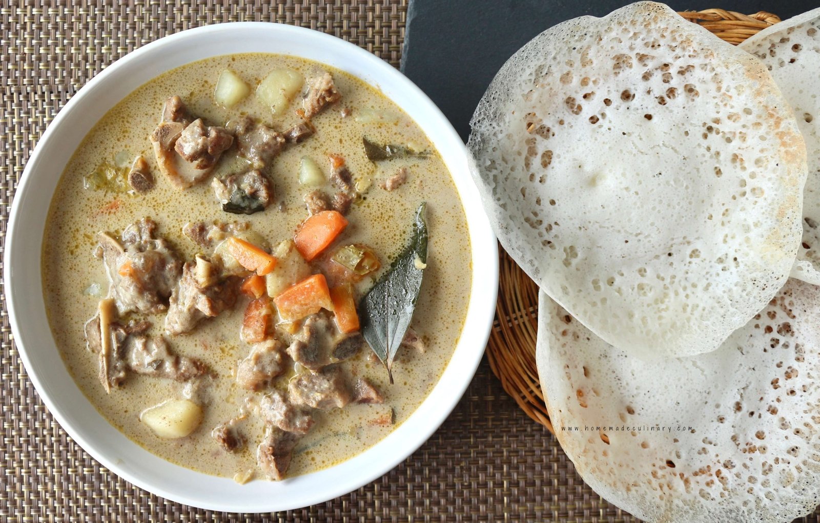 Appam - Beef Stew Combo (1 kg Cut and Clean Beef and Appam Mavu along with preparation kit of cut and clean vegetables) Serves for 4-5 People
