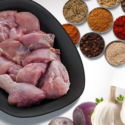 Cleaned Chicken Curry Cut -1 kg  With Cleaned Veg